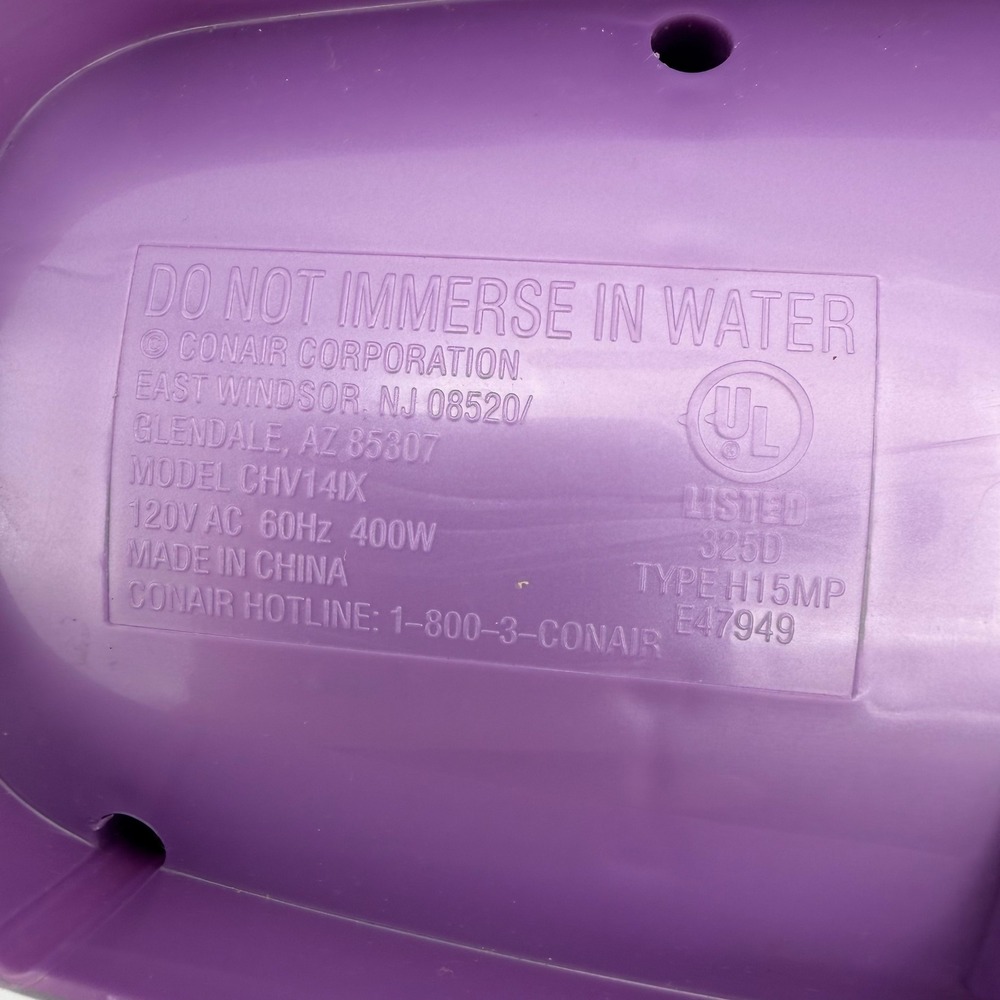 Conair Ion Shine Hair Setter Women Purple 12 Flocked Rollers Metal Clips - Picture 9 of 10